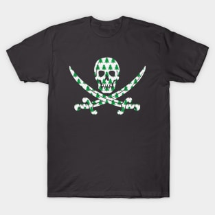 Skull and Crossbones Christmas Tree Pattern T-Shirt